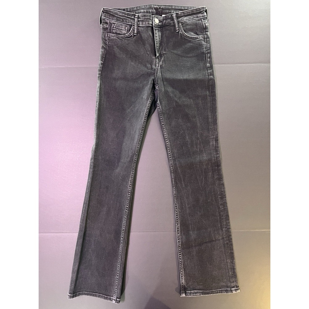 H&M Denim Bootcut Jeans Women's Stretch Fit Size 30 Black Y2K